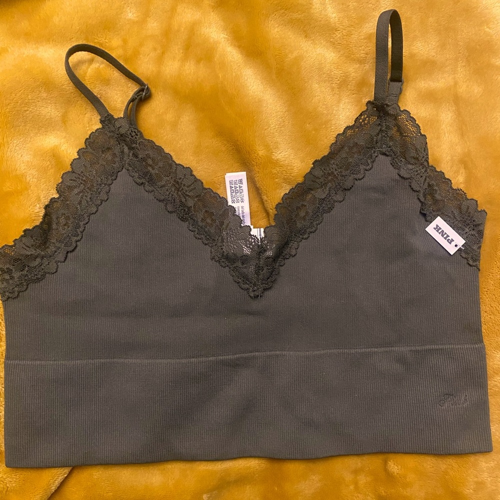 NWT VS/PINK Army Green Bralette
